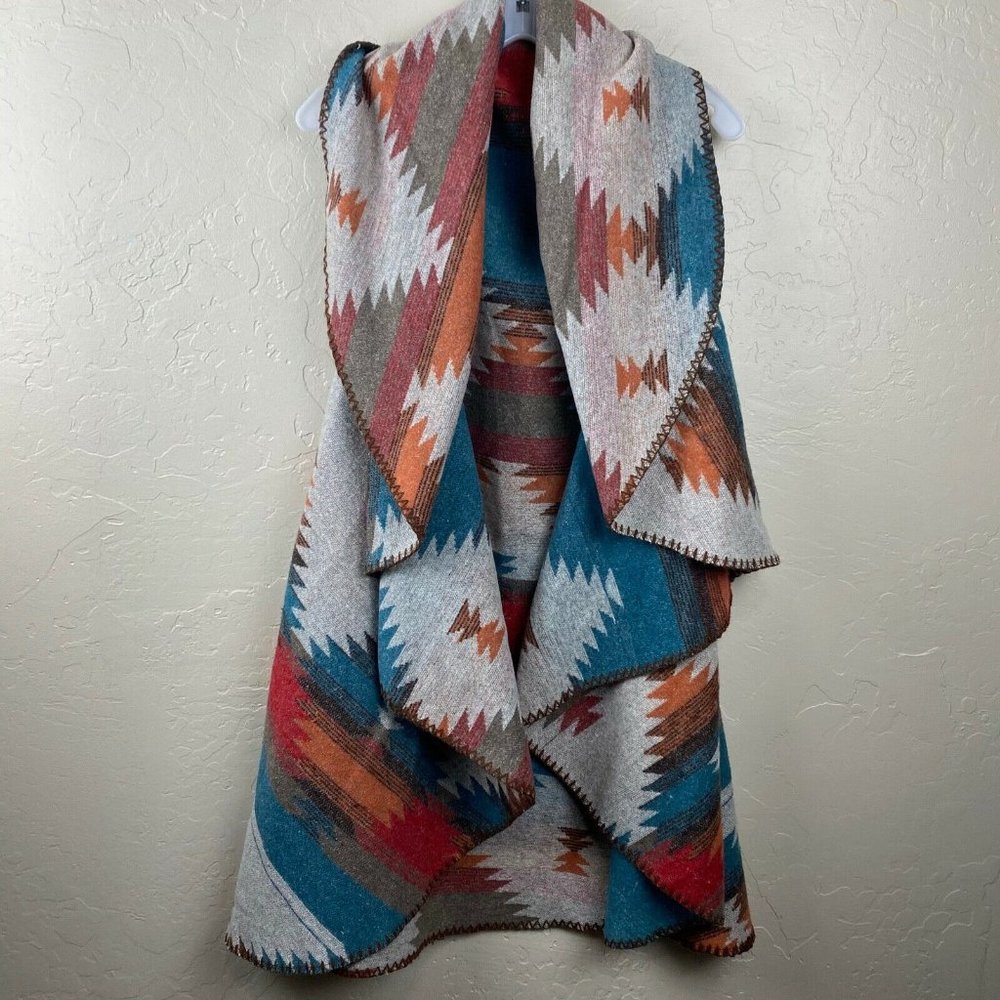 Southwestern Aztec Tribal pring tunic vest- L